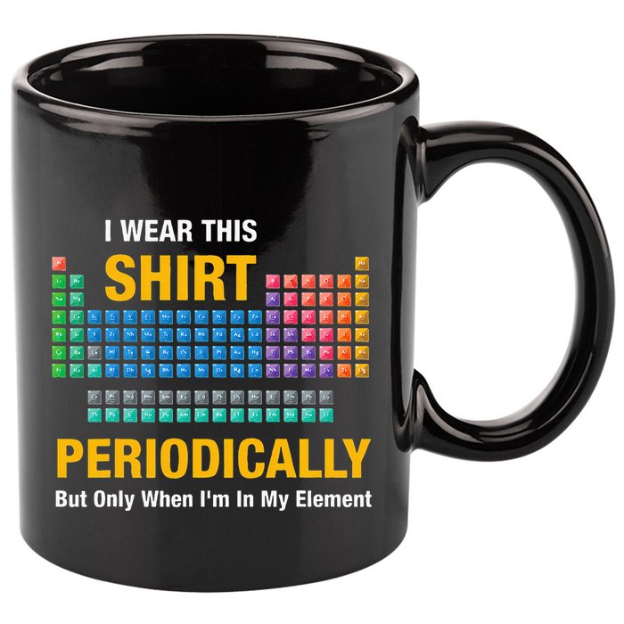 I Wear This Periodically Retro Chemistry 11oz C Handle Ceramic Mug