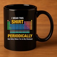 I Wear This Periodically Retro Chemistry 11oz C Handle Ceramic Mug