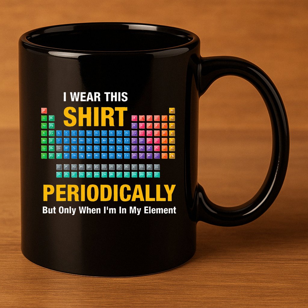 I Wear This Periodically Retro Chemistry 11oz C Handle Ceramic Mug