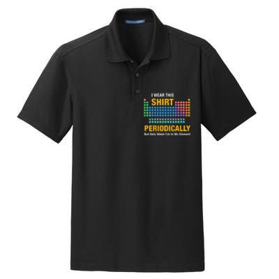 I Wear This Periodically Retro Chemistry Dry Zone Grid Polo