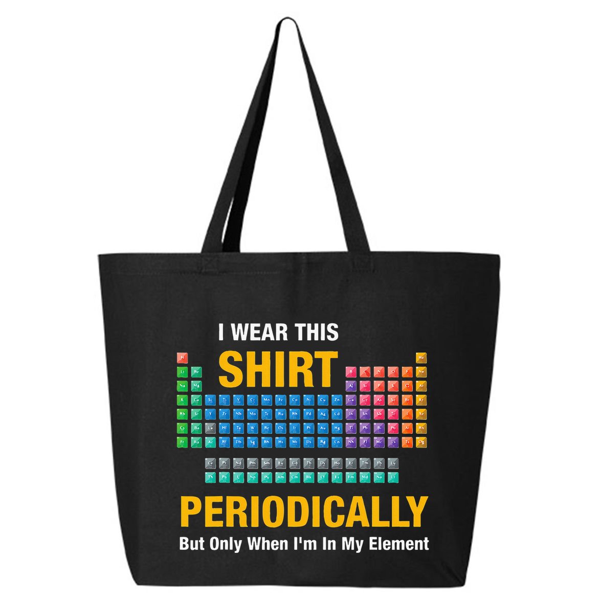 I Wear This Periodically Retro Chemistry 25L Jumbo Tote