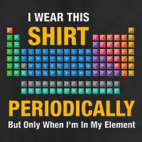 I Wear This Periodically Retro Chemistry 25L Jumbo Tote