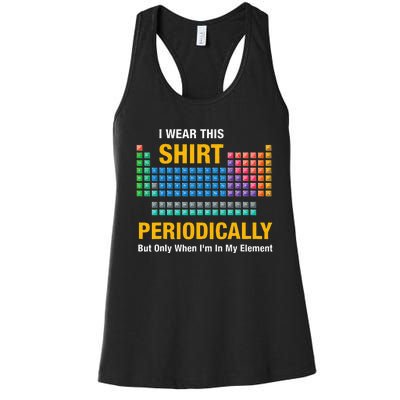 I Wear This Periodically Retro Chemistry Women's Racerback Tank