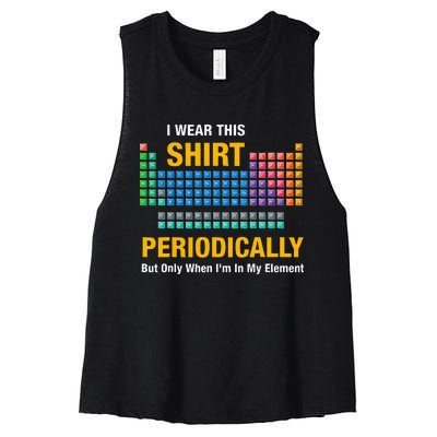 I Wear This Periodically Retro Chemistry Women's Racerback Cropped Tank