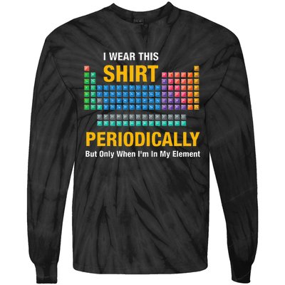 I Wear This Periodically Retro Chemistry Tie-Dye Long Sleeve Shirt