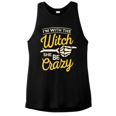 Im With The Witch She Be Crazy Scary Customer Gift Ladies PosiCharge Tri-Blend Wicking Tank