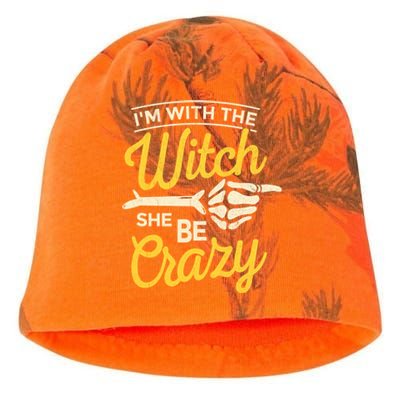 Im With The Witch She Be Crazy Scary Customer Gift Kati - Camo Knit Beanie