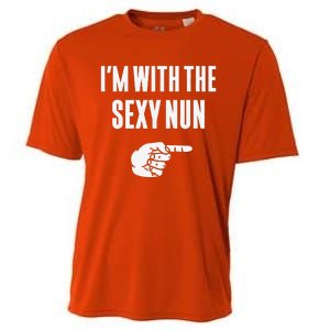 Im With The Sexy Nun Funny Halloween Couple Costume Gift Cooling Performance Crew T-Shirt