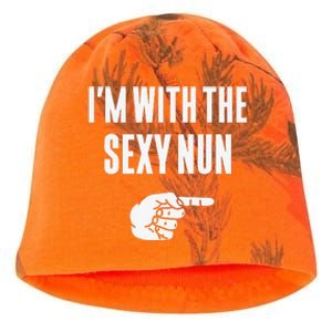 Im With The Sexy Nun Funny Halloween Couple Costume Gift Kati - Camo Knit Beanie