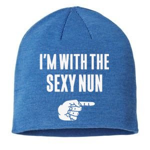 Im With The Sexy Nun Funny Halloween Couple Costume Gift Sustainable Beanie