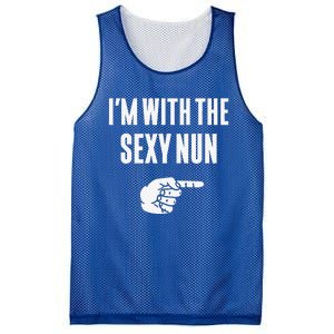 Im With The Sexy Nun Funny Halloween Couple Costume Gift Mesh Reversible Basketball Jersey Tank