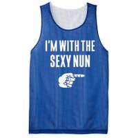 Im With The Sexy Nun Funny Halloween Couple Costume Gift Mesh Reversible Basketball Jersey Tank