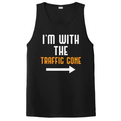 Im With The Traffic Cone Costume Funny Halloween Couple PosiCharge Competitor Tank