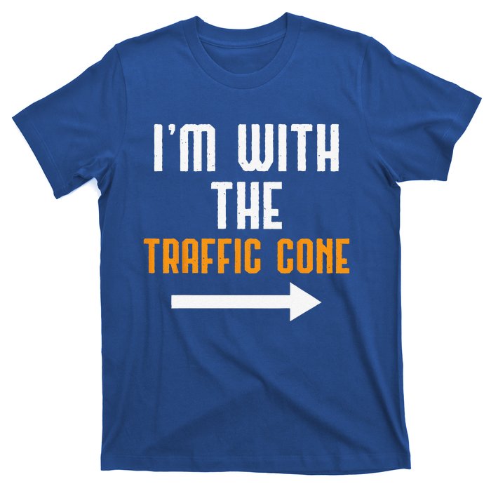 Im With The Traffic Cone Costume Funny Halloween Couple T-Shirt