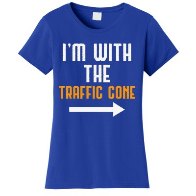 Im With The Traffic Cone Costume Funny Halloween Couple Women's T-Shirt