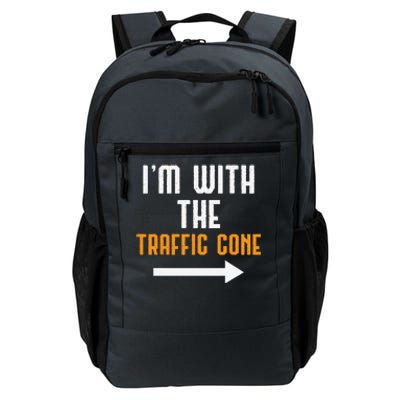 Im With The Traffic Cone Costume Funny Halloween Couple Daily Commute Backpack