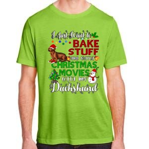 I Want To Bake Stuff And Watch Christmas Movies Dachshund Gift Adult ChromaSoft Performance T-Shirt