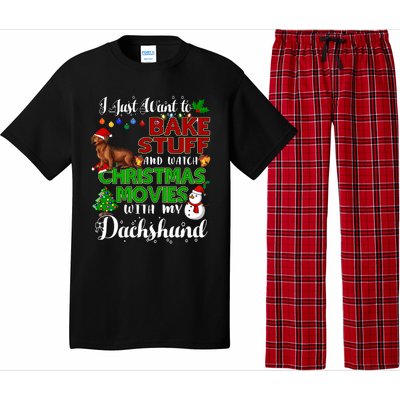 I Want To Bake Stuff And Watch Christmas Movies Dachshund Gift Pajama Set