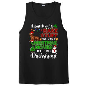 I Want To Bake Stuff And Watch Christmas Movies Dachshund Gift PosiCharge Competitor Tank