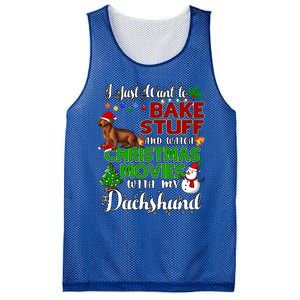 I Want To Bake Stuff And Watch Christmas Movies Dachshund Gift Mesh Reversible Basketball Jersey Tank