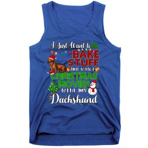 I Want To Bake Stuff And Watch Christmas Movies Dachshund Gift Tank Top