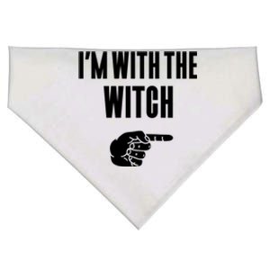 Im With The Witch Funny Halloween Couple Costume Gift USA-Made Doggie Bandana