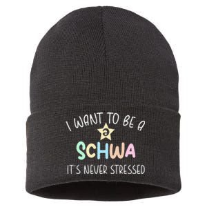 I Want To Be A Schwa Its Never Stressed Reading Teacher Ling Sustainable Knit Beanie