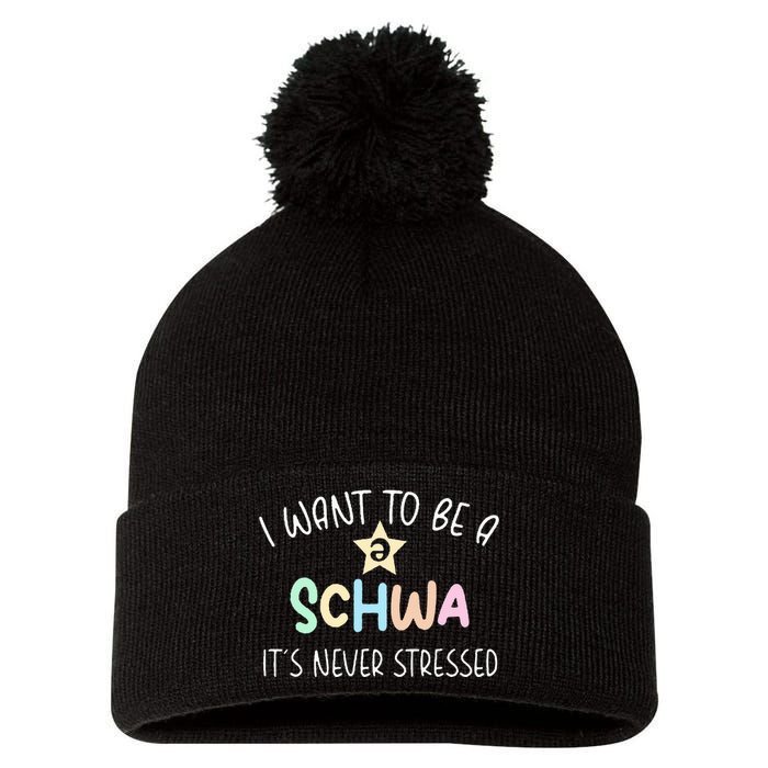 I Want To Be A Schwa Its Never Stressed Reading Teacher Ling Pom Pom 12in Knit Beanie