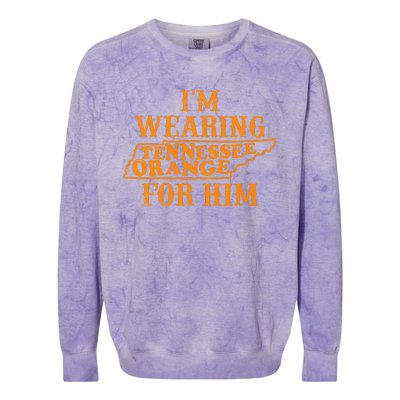 IM Wearing Tennessee Orange For Him Tennessee Outfits Colorblast Crewneck Sweatshirt