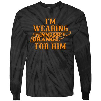 IM Wearing Tennessee Orange For Him Tennessee Outfits Tie-Dye Long Sleeve Shirt