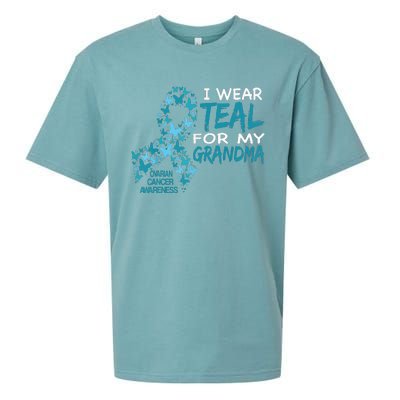 I Wear Teal For My Grandma Ovarian Cancer Awareness T Sueded Cloud Jersey T-Shirt