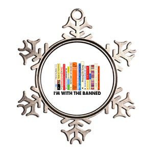 Im With The Banned Banned Books Reading Librarian Bookish Gift Metallic Star Ornament