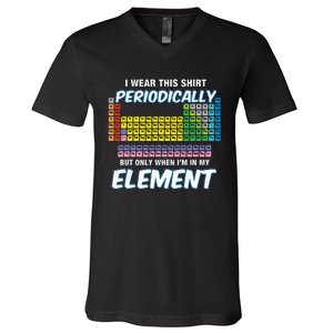 I Wear This Periodically Periodic Table V-Neck T-Shirt