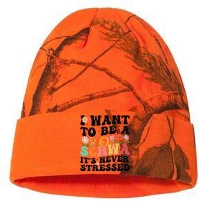 I Want To Be A Schwa ItS Never Stressed Science Of Reading Meaningful Gift Kati Licensed 12" Camo Beanie