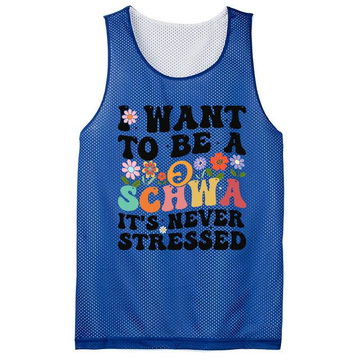 I Want To Be A Schwa ItS Never Stressed Science Of Reading Meaningful Gift Mesh Reversible Basketball Jersey Tank