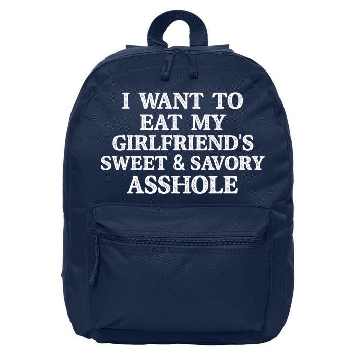 I Want To Eat My Girlfriend’s Sweet And Savory Asshole 16 in Basic Backpack