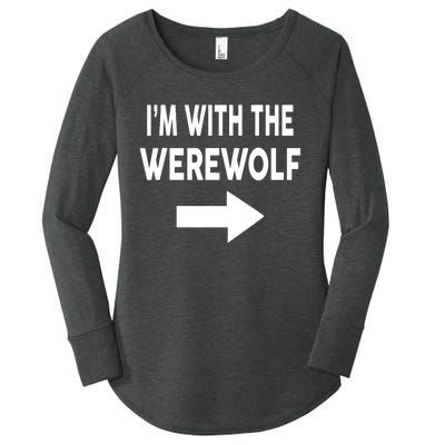 IM With The Werewolf Halloween Costume Women's Perfect Tri Tunic Long Sleeve Shirt