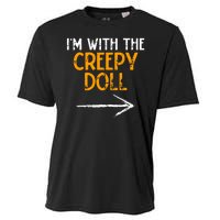 IM With The Creepy Doll Costume Halloween Couple Matching Cooling Performance Crew T-Shirt