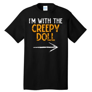 IM With The Creepy Doll Costume Halloween Couple Matching Tall T-Shirt