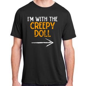 IM With The Creepy Doll Costume Halloween Couple Matching Adult ChromaSoft Performance T-Shirt