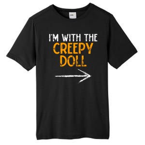 IM With The Creepy Doll Costume Halloween Couple Matching Tall Fusion ChromaSoft Performance T-Shirt