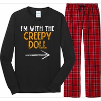 IM With The Creepy Doll Costume Halloween Couple Matching Long Sleeve Pajama Set