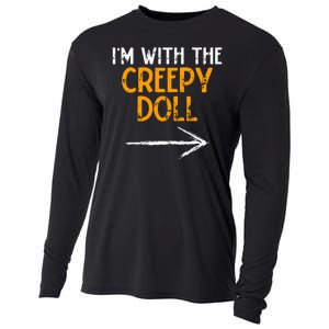 IM With The Creepy Doll Costume Halloween Couple Matching Cooling Performance Long Sleeve Crew