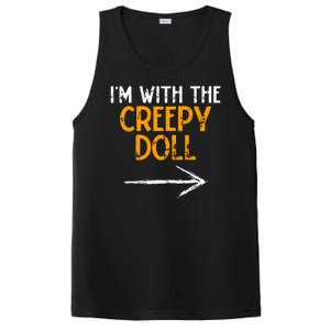 IM With The Creepy Doll Costume Halloween Couple Matching PosiCharge Competitor Tank