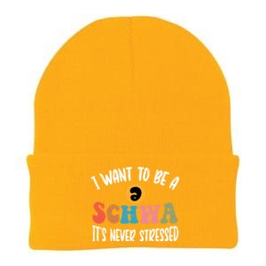 I Want To Be A Schwa ItS Never Stressed Science Of Reading Gift Knit Cap Winter Beanie