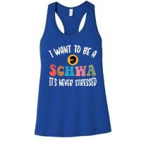 I Want To Be A Schwa ItS Never Stressed Science Of Reading Gift Women's Racerback Tank