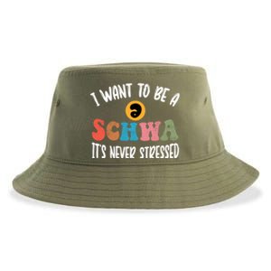 I Want To Be A Schwa ItS Never Stressed Science Of Reading Gift Sustainable Bucket Hat