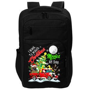 I Want To Watch Xmas Movies Santa French Bulldog On Truck Gift Impact Tech Backpack