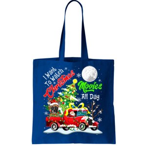 I Want To Watch Xmas Movies Santa French Bulldog On Truck Gift Tote Bag