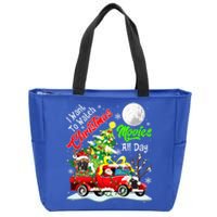 I Want To Watch Xmas Movies Santa French Bulldog On Truck Gift Zip Tote Bag